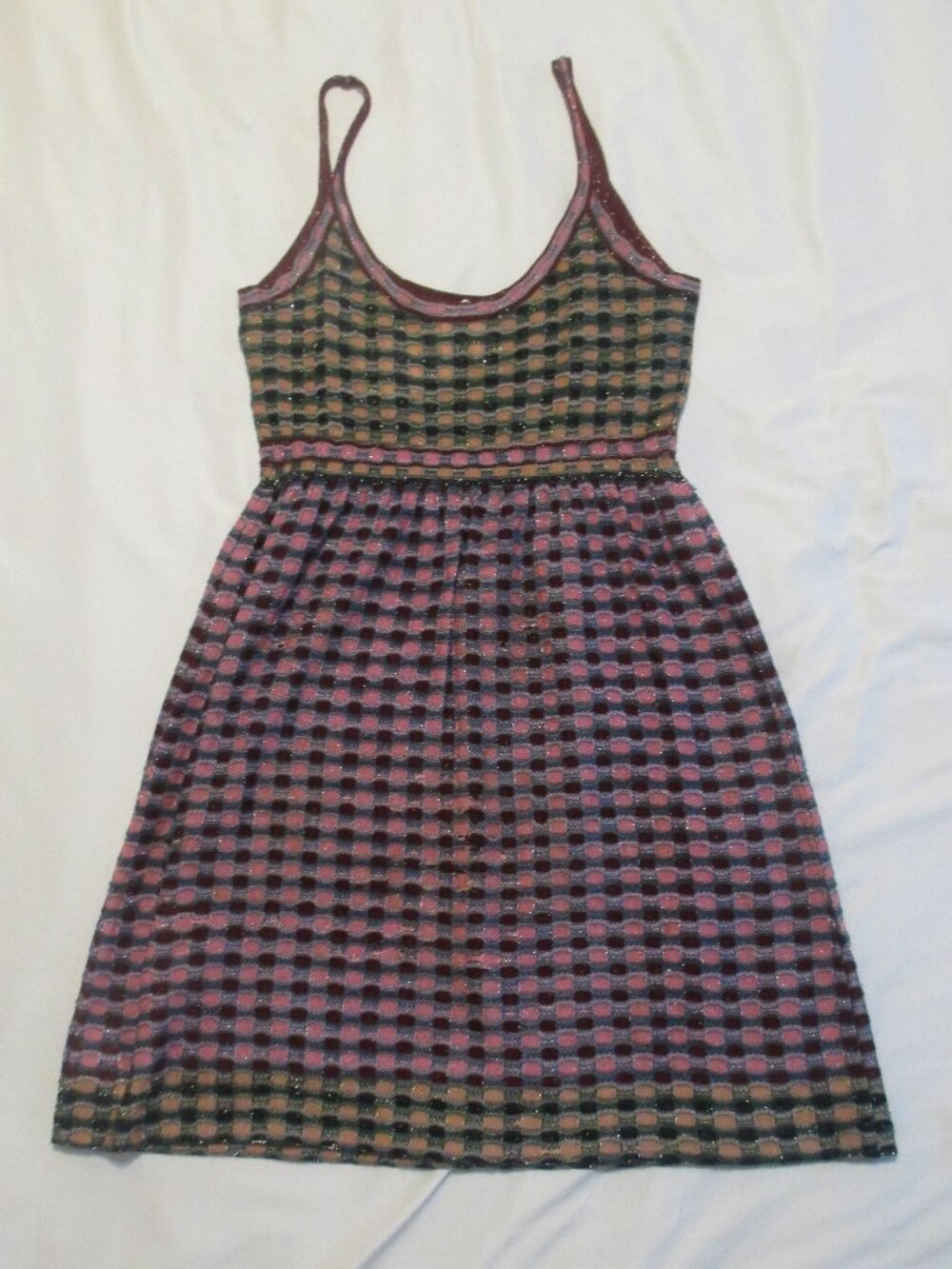 NWT M Missoni Metallic Lurex Shimmer Knit Dress IT 36  US 0/XS